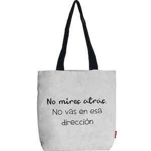 Bolsa de mano con frase