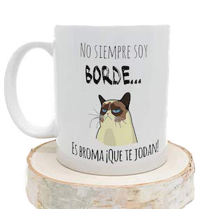 Taza con texto