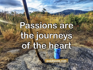 Passions are the journeys of the heart